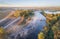 Morning fog over a river in Colorado