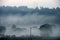 Morning fogs in the Shahe River Plain in Guanshi Town, Hengnan County, Hunan Province