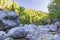 Morning landscape with mountain rocks in Goynuk Canyon