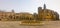 Morning landscape on Plaza Mayor Square in city Trujillo