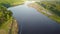 Morning landscape of the river Western Dvina.