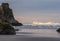 Morning light on waves at ocean beach