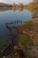 Morning lights of dawn on the lake shore in Parc de la Tete d`Or