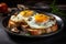 Morning meal Fried eggs add savor to a hearty breakfast