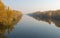 Morning mist on an autumnal river