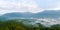 Morning mist and moutain landscape at maewang, Thailand