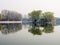 Morning mist over Sicha lake in Old Beijing