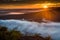 Morning Mist and Sunrise, Cliff, Tropical Mountain