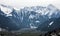 Morning Mountain Panorama view Zillertal Austria