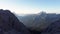 Morning mountain view in the Dolomite Alps