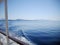 Morning over Ionian sea and islands seen from boat