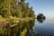 Morning over the lake, Valaam island wakes up