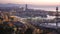 Morning panoramic view of Barcelona