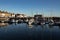 Morning Reflections in Calm Water of a Fife Coast Resort Marina - Scotland