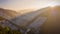 Morning River Canyon Rheinschlucht Switzerland Aerial 4k
