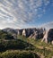 Morning on rocks of Meteora, Greece