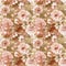 Morning in the rose garden Blurred floral seamless pattern of delicate white roses