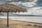 Morning on sandy beach in Eilat, Israel