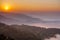 Morning at Sarangkot view point near Pokhara in Nepal