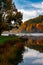 Morning Scenic View of Big Ditch Lake with Low Fog - Appalachian Mountains - West Virginia