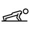 Morning senior push up icon, outline style