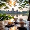 Morning Serenity: Coffee Amidst the Majestic Angkor Wat