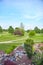 Morning Serenity at Golf Course with Landscaped Garden and Pond
