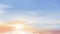 Morning sky, Horizon Spring sky scape in blue and yellow colour,Vector of nature sky in sunny day Summer, Horizon Natural banner