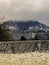 Morning Snow at Beacon Rock Golf Course in North Bonneville, Washington US