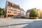 Morning street view in the old town of Nurnberg, Germany