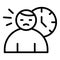 Morning stress icon outline vector. Panic attack