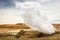 Morning Sun Geysers at the Altiplano of Potosi Region, Bolivia