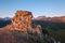 Morning sun in the mountains of Corsica