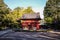 Morning sun shines on the Romon gate at Nezu Shrine in Bunkyo-ku, Tokyo