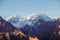 Morning sunlight shining at snow capped in Nagar valley, Gilgit Baltistan, Pakistan.