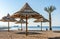 Morning on sunny central public beach in Eilat