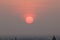 Morning sunrise at Bagan city, thousands of pagodas.