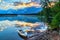 Morning Sunrise Over Edith Lake in Jasper National Park