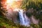 Morning Sunrise Over Snoqualmie Falls in Washington State