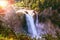 Morning Sunrise Over Snoqualmie Falls in Washington State