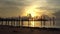 Morning sunrise in summer Golden light, sea water Beautiful sparkle. 4K UHD Video clip.