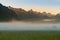 Morning sunrise tone at Milford sound Fiordland national park, New Zealand