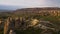 Morning Time lapse over Grand Canyon with Specific Formations And Plateau of Mount Akdag in Cappadocia Turkey.