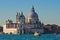 Morning in Venice, boats, Grand Canal and Santa Maria church