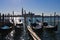 Morning in Venice, gondolas, Grand Canal and San Giorgio Maggiore church