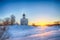 Morning view of the Church of the intercession on the Nerl in Bogolyubovo