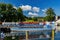 Morning view of the dock of Lakeside