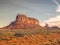 Morning view of eagle mesa in monument valley