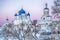 Morning view of the Holy Bogolyubsky convent in winter