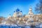 Morning view of the Holy Bogolyubsky convent in winter